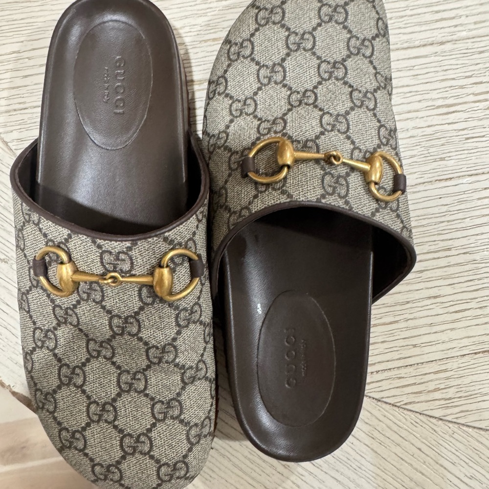 Gucci Brown Mules with Signature Horsebit